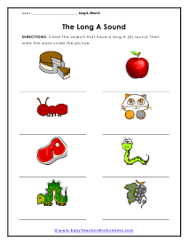 Long/Short Aa Worksheet