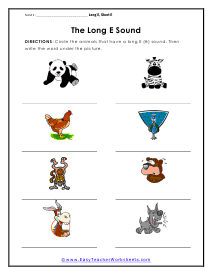 Long E Worksheet