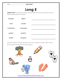 Long Words Worksheet