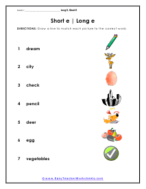 Match the Pictures Worksheet