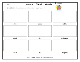 Short Draw Me Worksheet