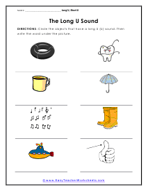 Long U Sound Worksheet