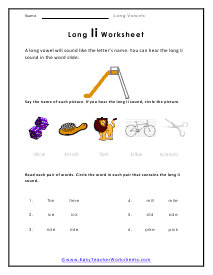 Long Ii Worksheet