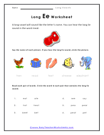 Long Ee Worksheet