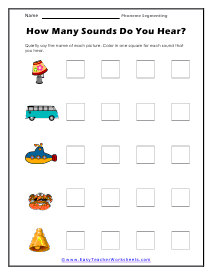 Phoneme Segmenting Worksheets
