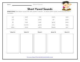 Sorting Worksheet