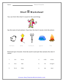 Short Ii Worksheet