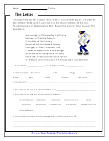 Poem Worksheet