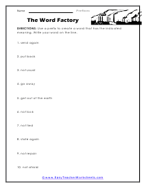 Factory Worksheet