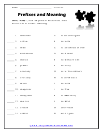 Word Starters Worksheet