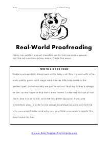 Real-World Worksheet