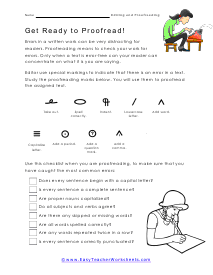 Proofread Worksheet