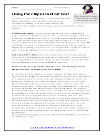 Ellipsis Worksheet