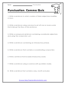 Comma Quiz