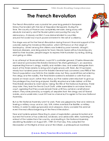 French Revolution Worksheet