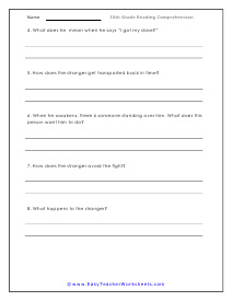 Questions Worksheet