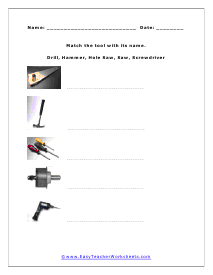 Tools Worksheet