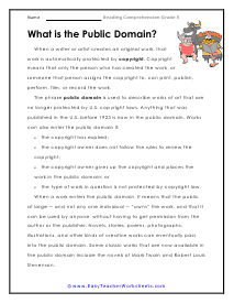 Public Domain Worksheet