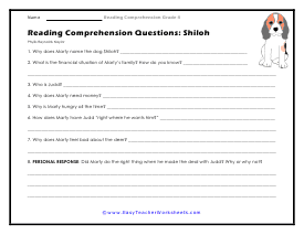 Shiloh Worksheet