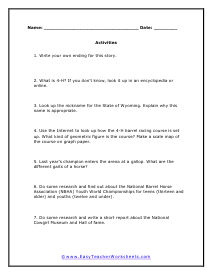 Seconds Count Activities Worksheet