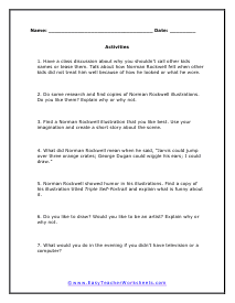 Rockwell Activities Worksheet