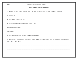 Parting Questions Worksheet