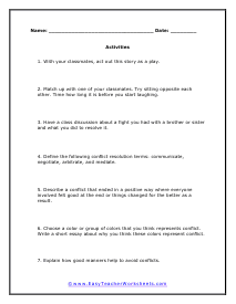 Argument Activities Worksheet