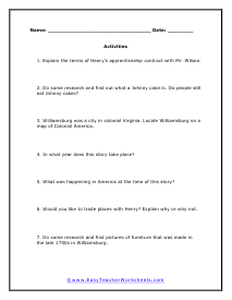 Apprentice Activities Worksheet