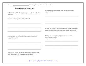 Warning Questions Worksheet