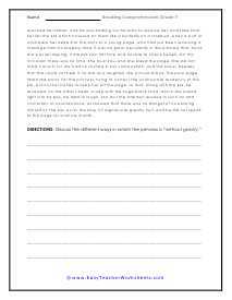 Girl Without Gravity Essay Worksheet