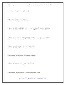 Boy Next Door Question Worksheet