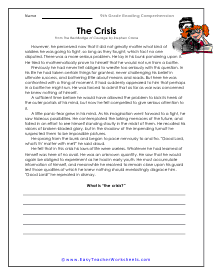 Grade 9 Reading Comprehension Worksheets