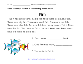 Fish Worksheet