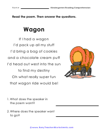 Wagon Worksheet