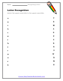 Upper and Lower Case Worksheet