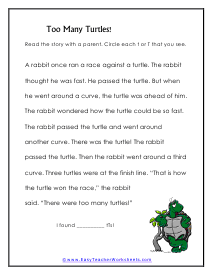 Turtles Worksheet