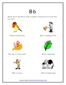 Letter B Worksheet