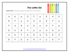 Letters B, B, and P Worksheet