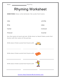 Three Words Worksheet