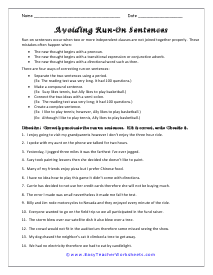 Avoiding Worksheet