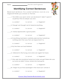 Identifying Worksheet