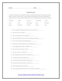 Exercise Worksheet