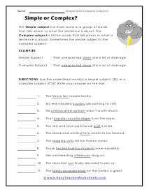 Classify Worksheet