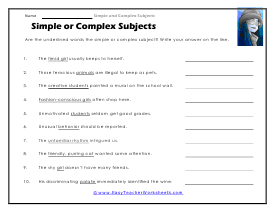 More Identification Worksheet