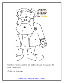 Frankenstein Coloring Worksheet