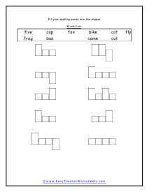 Word Fit Worksheet