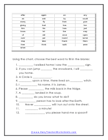 Sentence Ends Worksheet