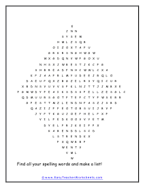 Word Find Worksheet