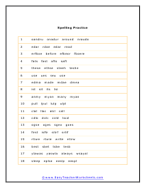 Circling Worksheet