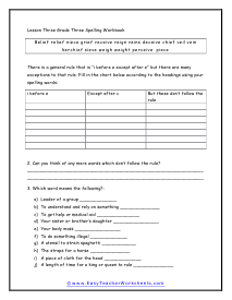 3rd Grade Rules Worksheet